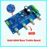 Gold A044 NE5532 Dual Ic Bass Treble Mid Control Pre-Amp Board Dual Supply Operating 12-22V AC