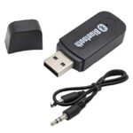BigPlayer Bluetooth Stereo Music Receiver USB Powered 3.5mm AUX Interface Dongle Wireless Audio Adapter for Car Speaker Home Sound System MP3 Black