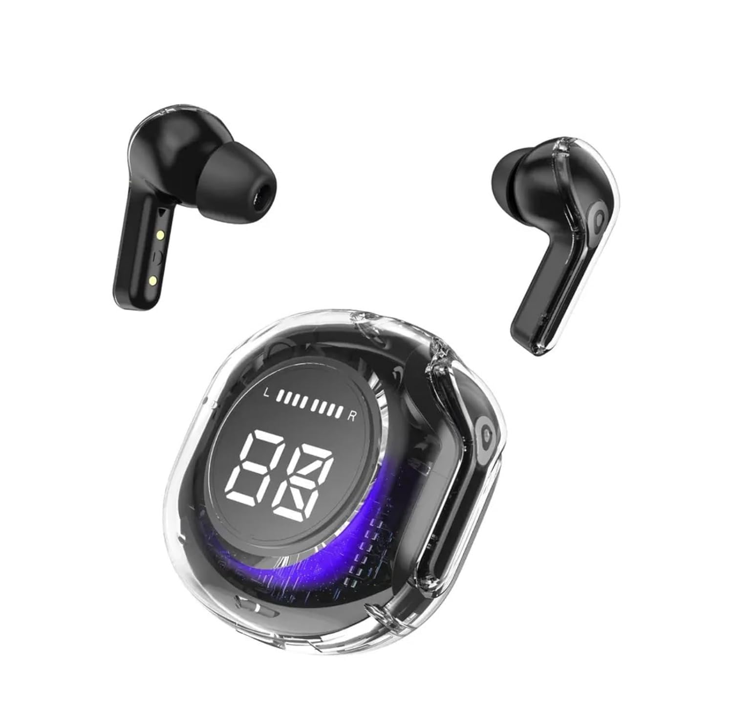 61u9biV5pnL._SL1500_ Ultrapodspro In Earbuds, Gaming Earbuds With RGB LED Gaming Design. 30 Hours Playtime, Bluetooth 5.3 + ENC Clarity, 13Mm HD BASS Drivers, IPX7 Sweat-Proof,Built-In Mic For Android & Ios (Black) - Image 1