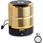 Wireless Bluetooth Hi-fi Sound Speaker with FM Mode 5W, 4.1 Channel, Light Weight, Easy to Carry,with 5H Play time (Golden,4.1 Channel)