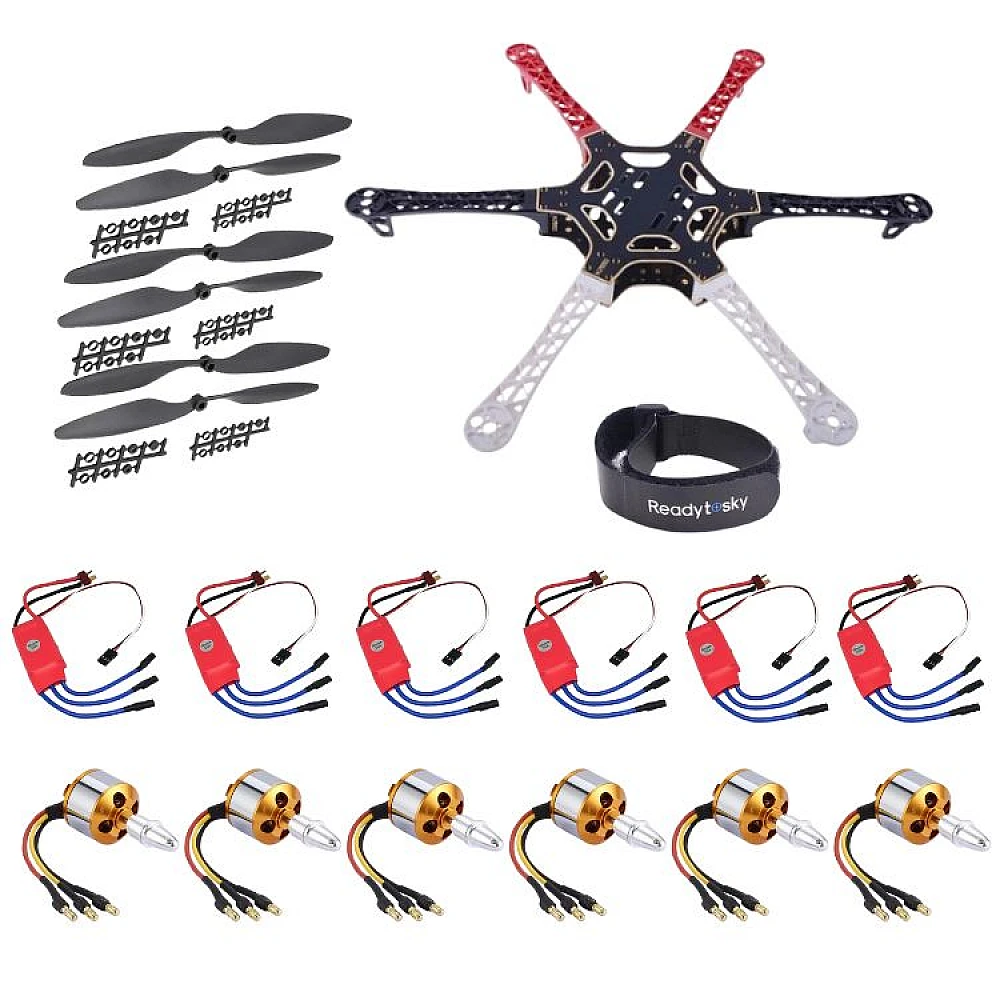 hexacopter-drone-accessories-combo-6-x-motorand-6-x-escand-3-x-1045-propellerand-1-x-f550-frameand-strap-belt1-1000x1000 Hexacopter Drone Accessories Combo (6 x Motor, 6 x ESC, 3 x 1045 Propeller, 1 x F550 frame, Strap Belt) - Image 1